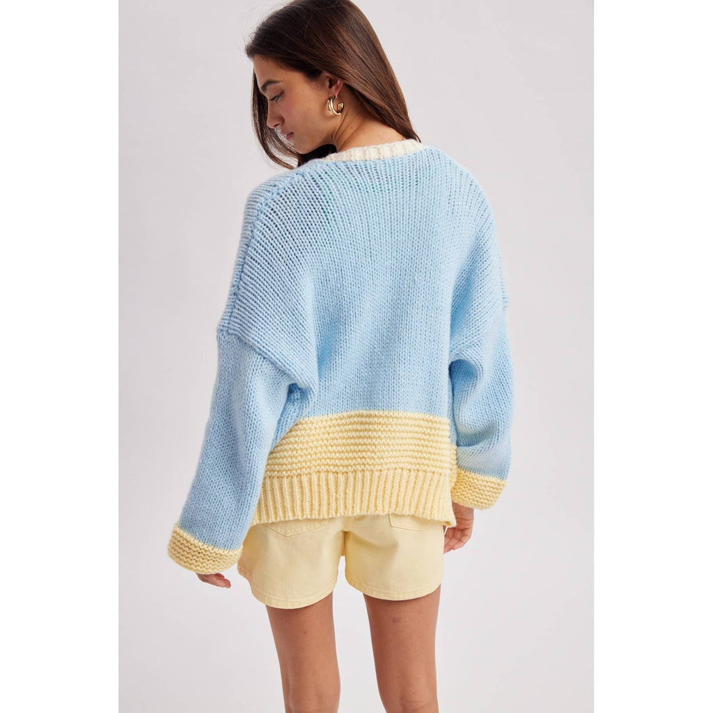 Seaside Sunrise Colorblock Cardigan