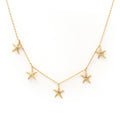 Gold-Dipped Starfish Station Necklace