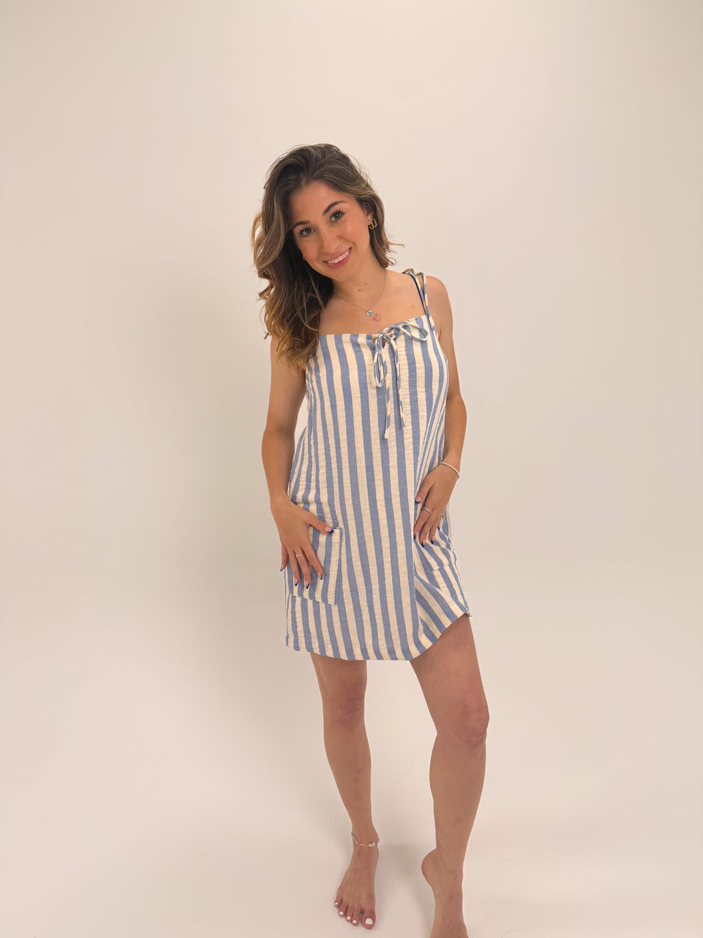 Seabreeze Stripe Mini Dress