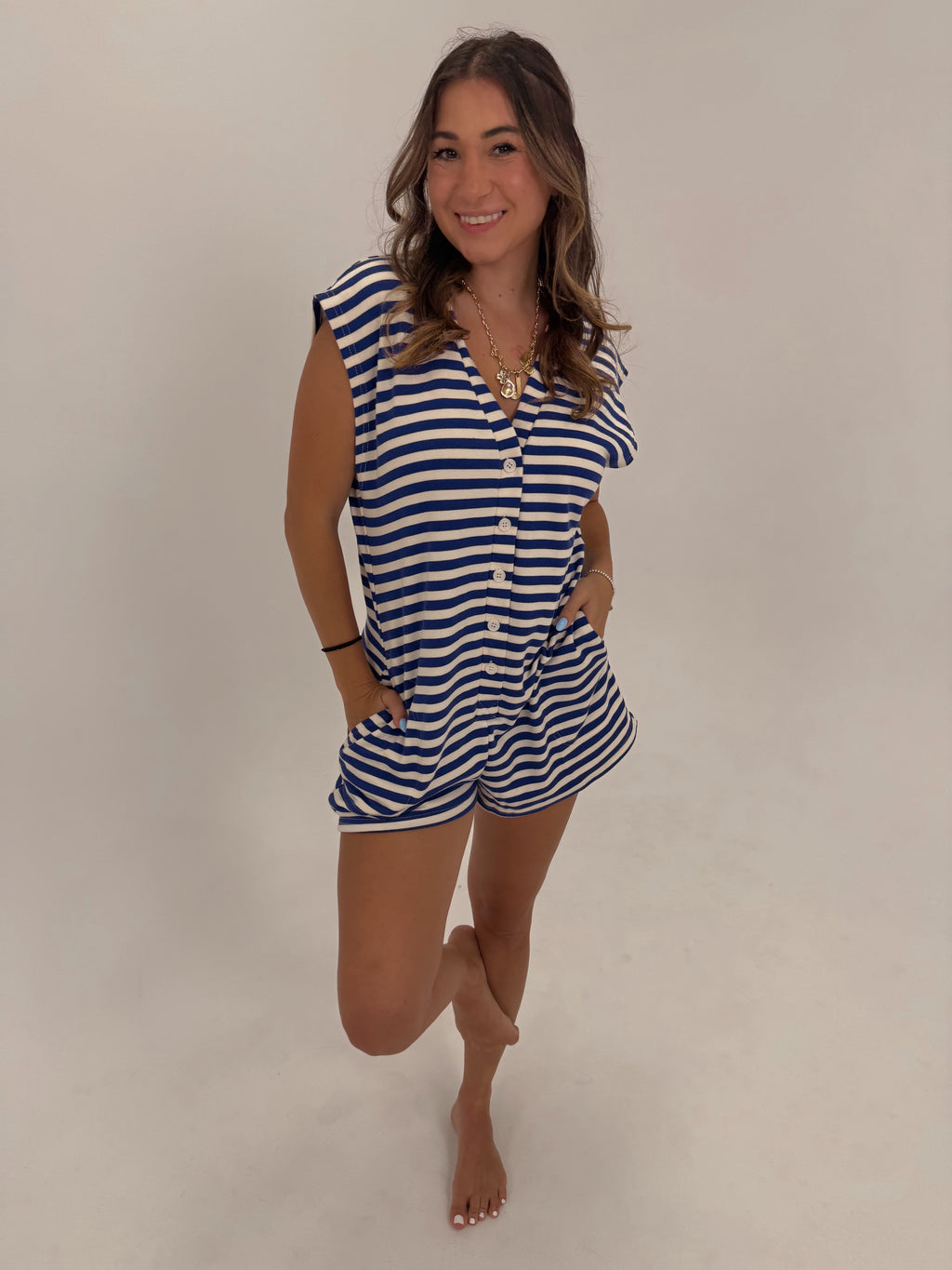 Blue Tide Romper
