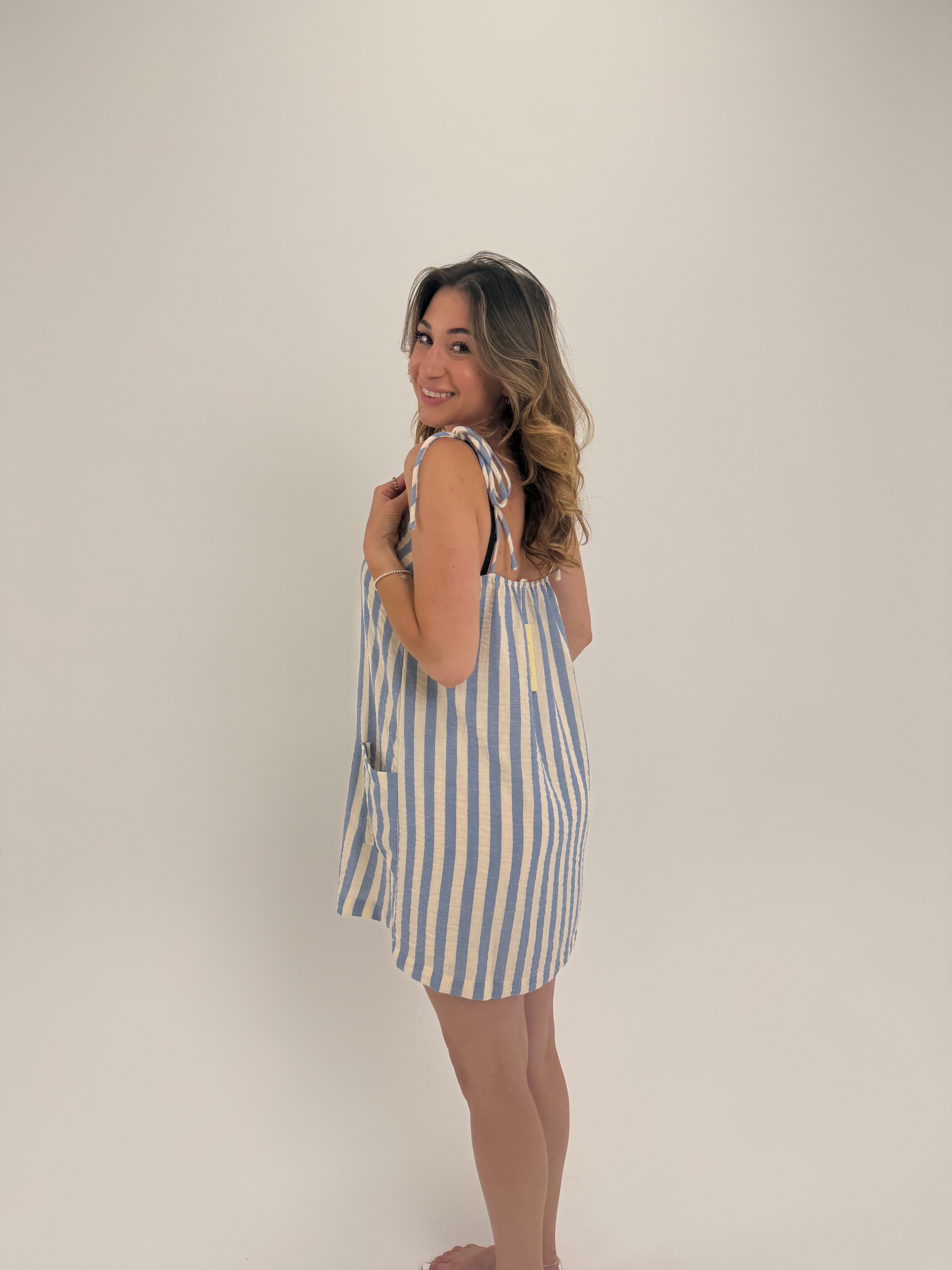 Seabreeze Stripe Mini Dress