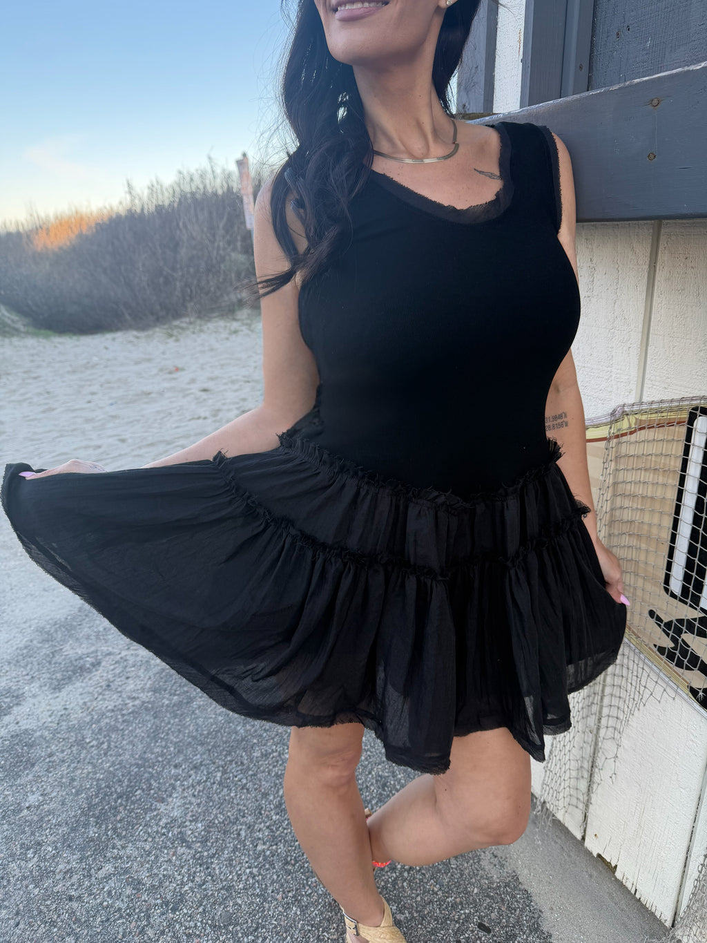 Sophie Ruffle Mini Dress