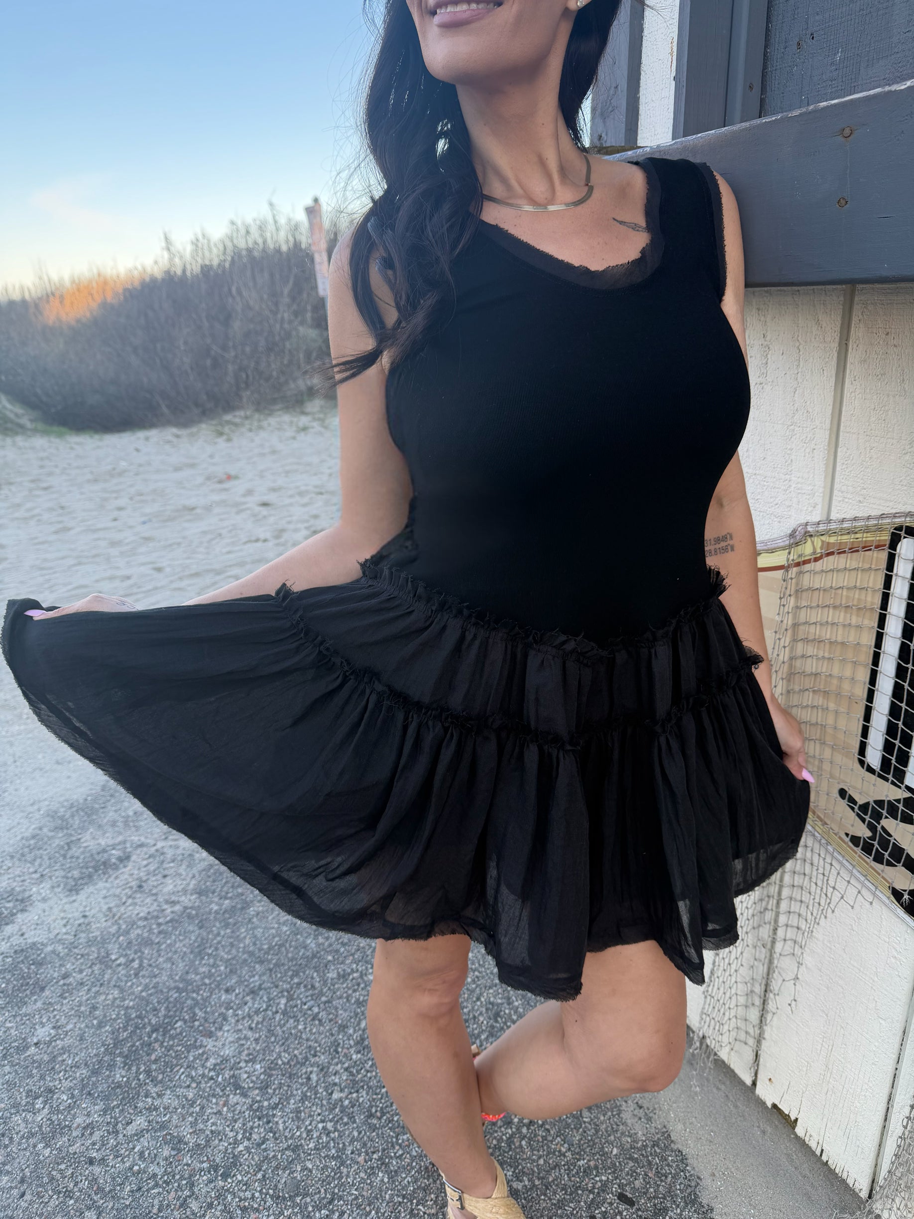 Sophie Ruffle Mini Dress