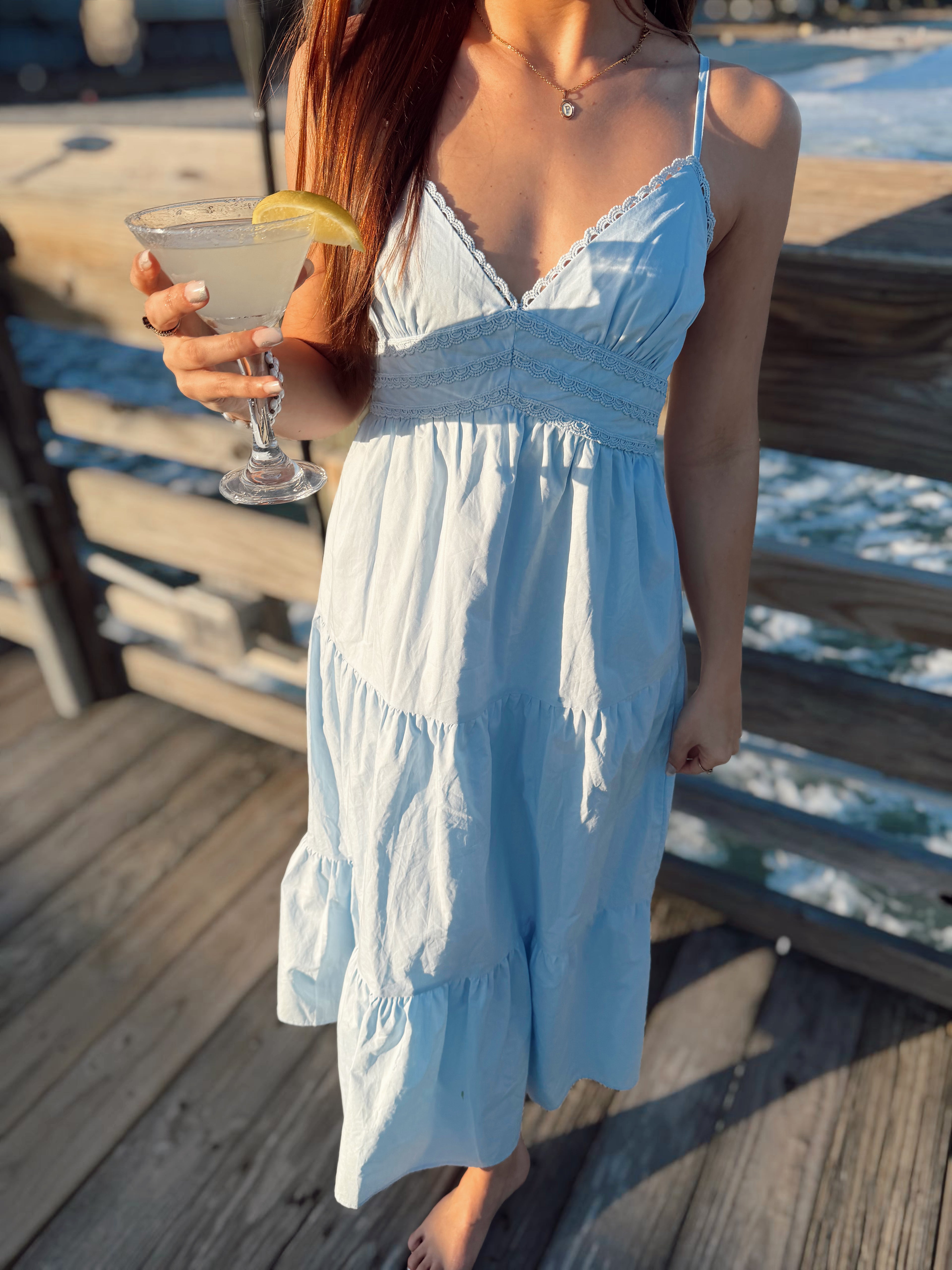 blue dress for baby girl Royal Blue Netted Beach Dress – Rebel by Lily B