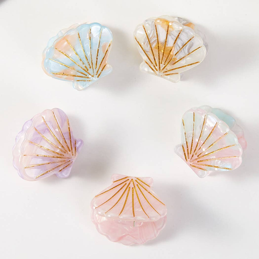 Pearl Shell Hair Mini Claw Clip Set